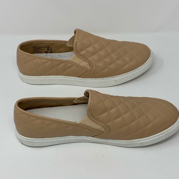 SOLD Brash Taupe Quilted Slip On Sneaker Shoes - Picture 6 of 10